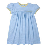 Lullaby Set Mother May I Dress - Blue Stripe - Born Childrens Boutique