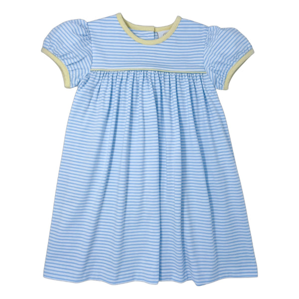 Lullaby Set Mother May I Dress - Blue Stripe - Born Childrens Boutique