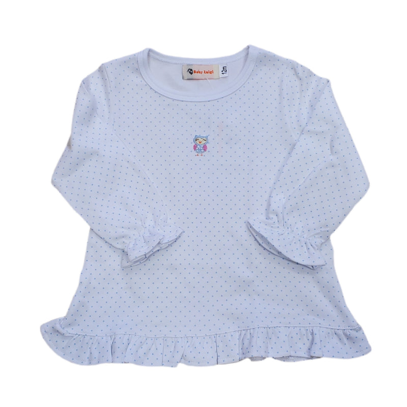 Owl Embroidery Swing Top - Born Childrens Boutique