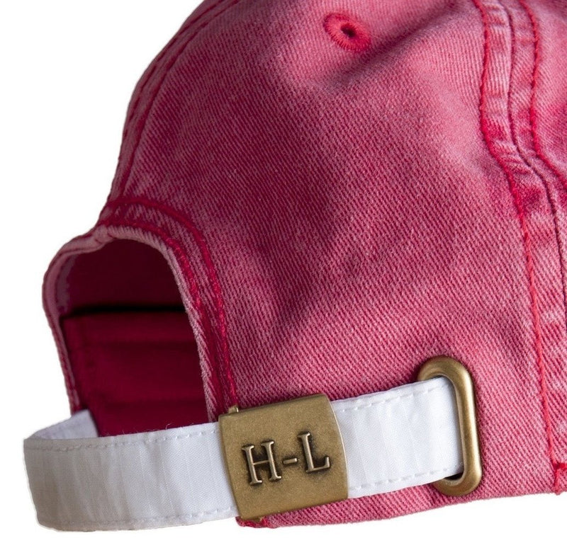 Kids Baseball Hat, Black Lab on Weathered Red - Born Childrens Boutique
