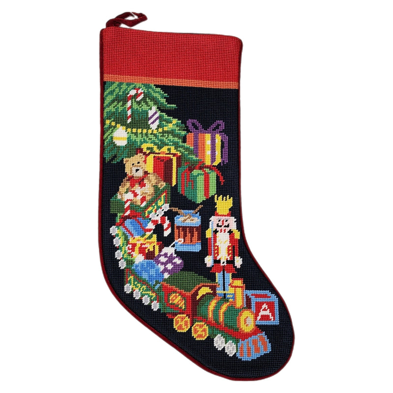 Toy Train Embroidered Stocking - Born Childrens Boutique