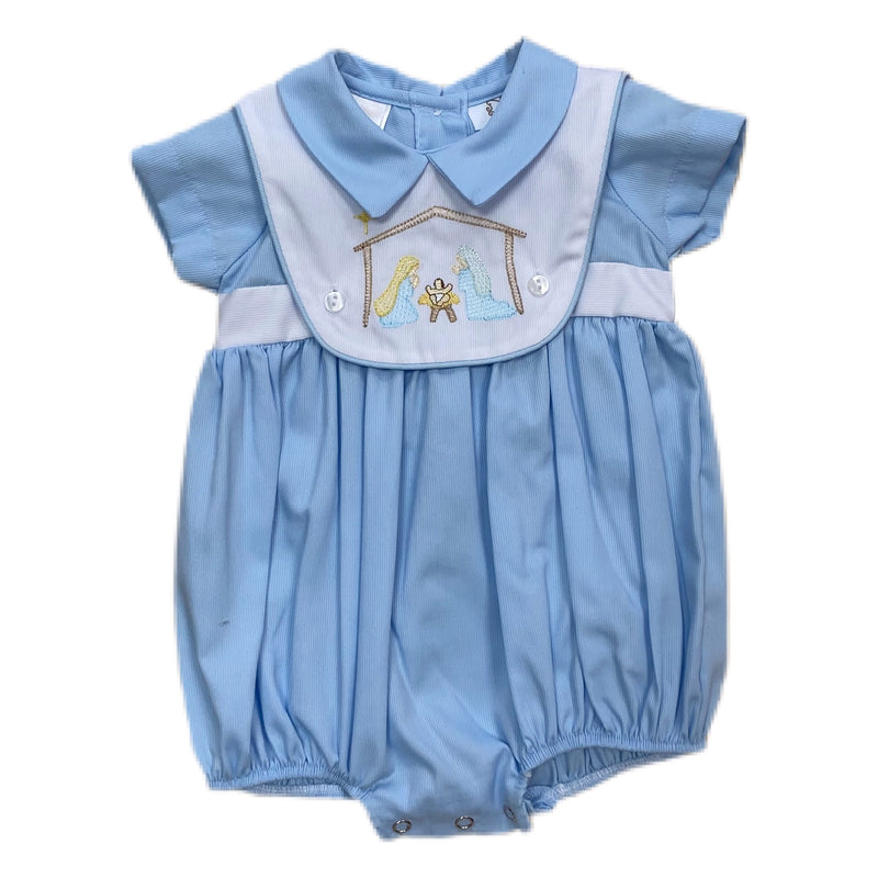 Noah Nativity Emb Bubble - Born Childrens Boutique