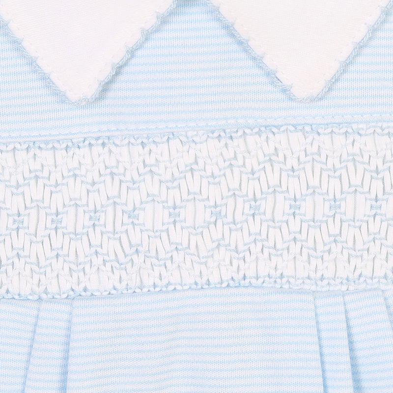 Claire and Clive's Classics Smocked Gown - Light Blue - Born Childrens Boutique