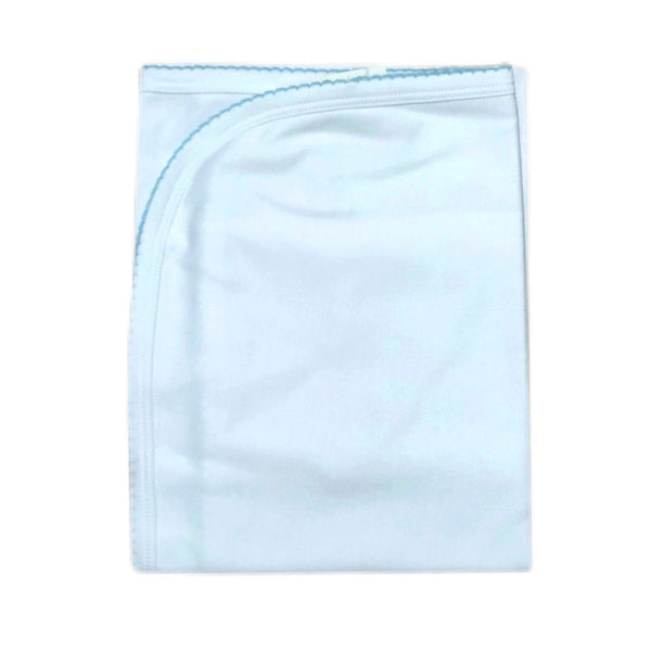 White/Blue Blanket - Born Childrens Boutique