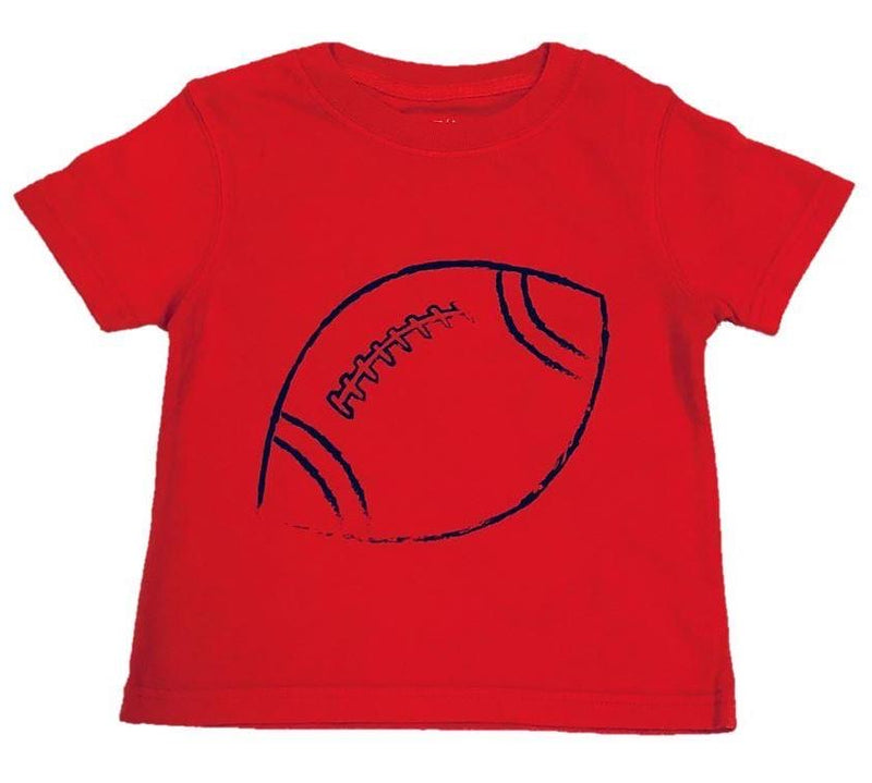Short Sleeve Red/Navy Football Shirt - Born Childrens Boutique