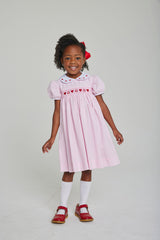 Hearts Smocked Peter Pan Dress - Born Childrens Boutique