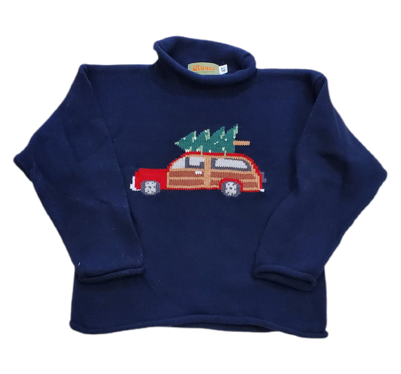 Woody w/Tree Roll Neck Sweater - Born Childrens Boutique