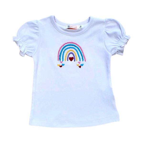 Girl Shirt Rainbow Heart - Born Childrens Boutique
