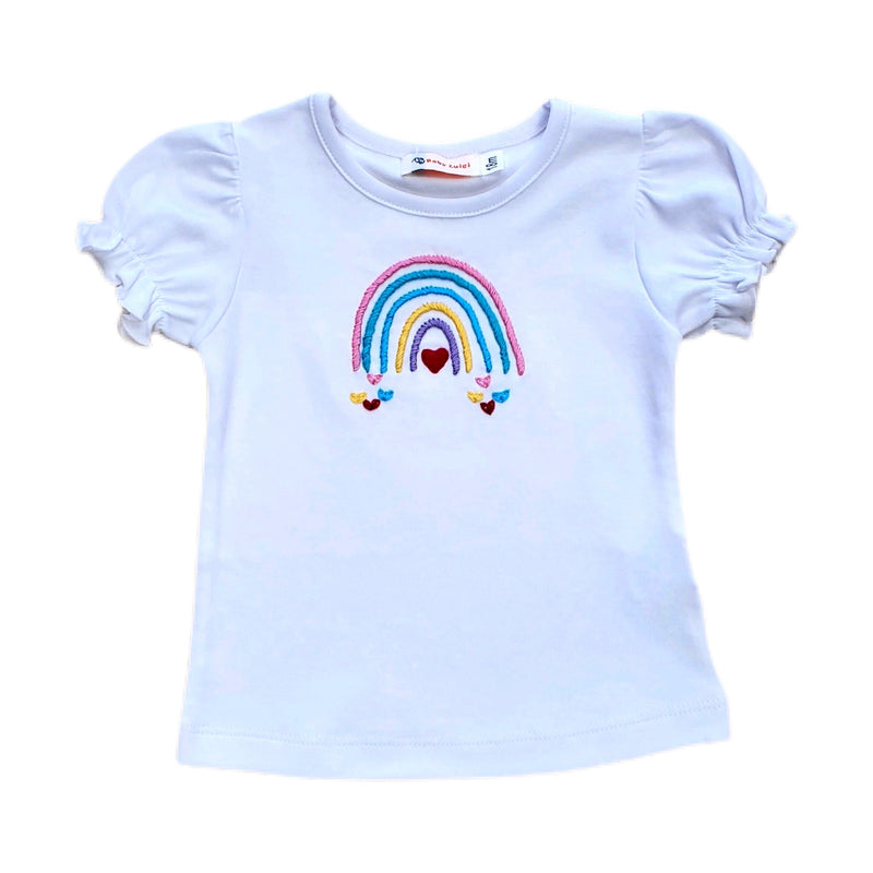 Girl Shirt Rainbow Heart - Born Childrens Boutique