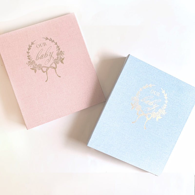 "Our Baby" Memory Book - Blue - Born Childrens Boutique