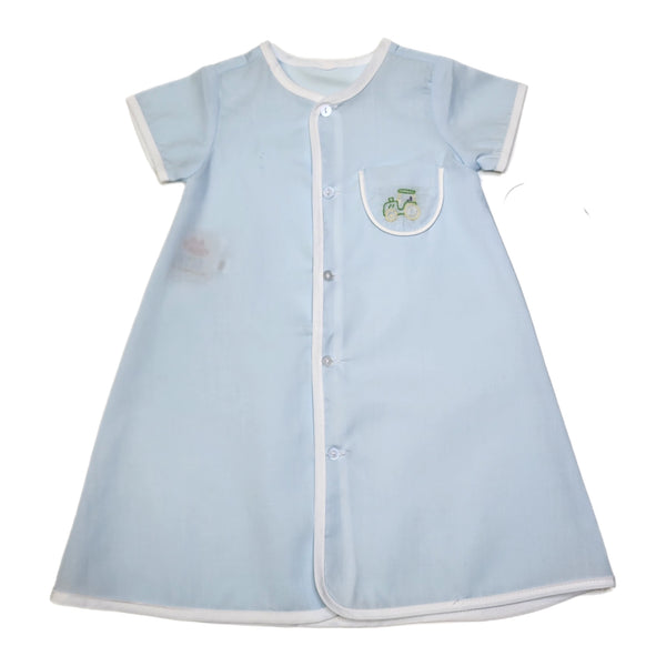 Baby Sen Blue Lane Boy Day Gown - Tractor - Born Childrens Boutique