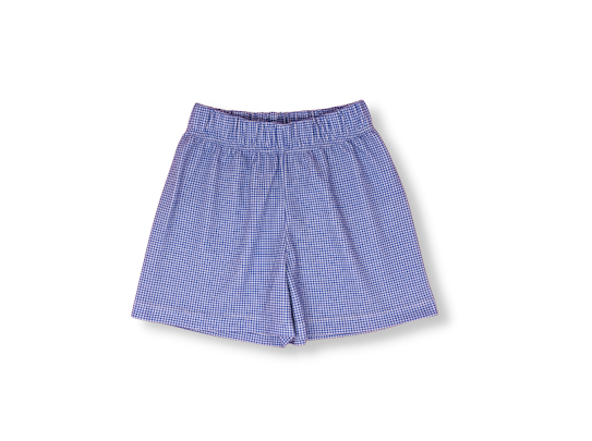 Pre-Order Stewart Short - Navy Mini Gingham - Born Childrens Boutique