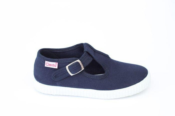 Cienta Kids T-Strap Navy - Born Childrens Boutique
