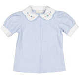 Apparel Itsy-Bitsy Blue Gingham Shirt - Born Childrens Boutique