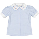 Apparel Itsy-Bitsy Blue Gingham Shirt - Born Childrens Boutique