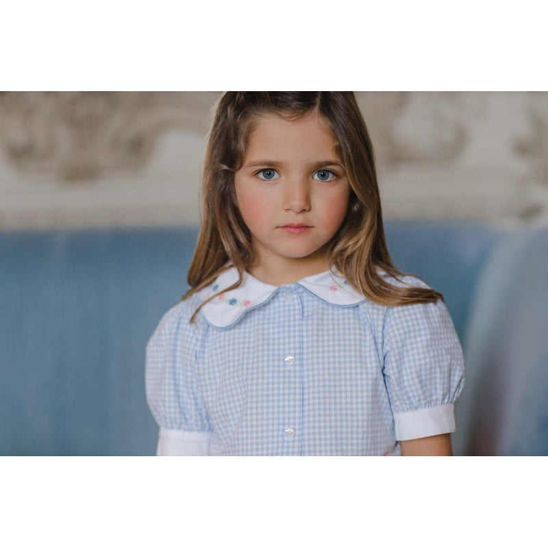 Apparel Itsy-Bitsy Blue Gingham Shirt - Born Childrens Boutique