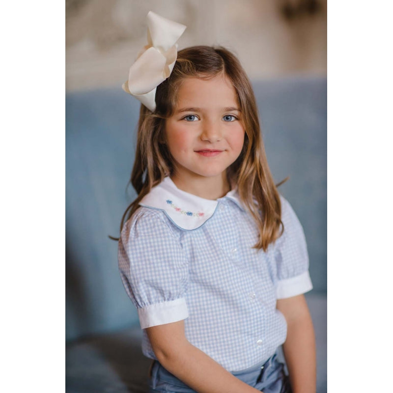 Apparel Itsy-Bitsy Blue Gingham Shirt - Born Childrens Boutique