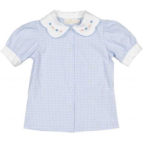 Apparel Itsy-Bitsy Blue Gingham Shirt - Born Childrens Boutique