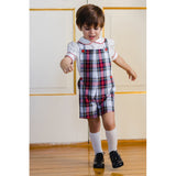 Pre-Order Jolly Tartan Boy Overall - Born Childrens Boutique