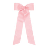 Wee Ones Pink Scallop Bow with Tail - Born Childrens Boutique