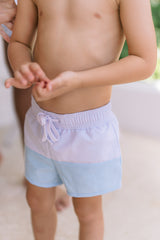 Pre-Order Bay Lavender Colorblock Boardie - Born Childrens Boutique