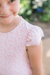 Pre-Order Calypso Coral Botanic Cap Sleeve Rashguard One Piece - Born Childrens Boutique