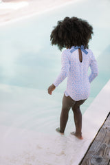 Pre-Order Briland Blue Botanic Rashguard One Piece - Born Childrens Boutique