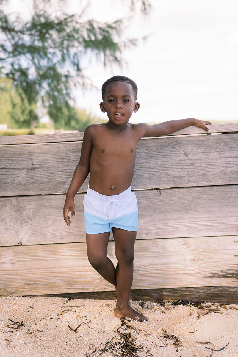 Pre-Order Bay Lavender Colorblock Boardie - Born Childrens Boutique
