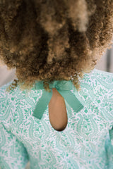 Pre-Order Abaco Green Paisley Rashguard One Piece - Born Childrens Boutique
