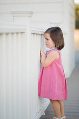Pre-Order Ahoy Dress in Red Micogingham - Born Childrens Boutique