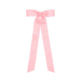 Wee Ones Pink Scallop Bow with Tail - Born Childrens Boutique