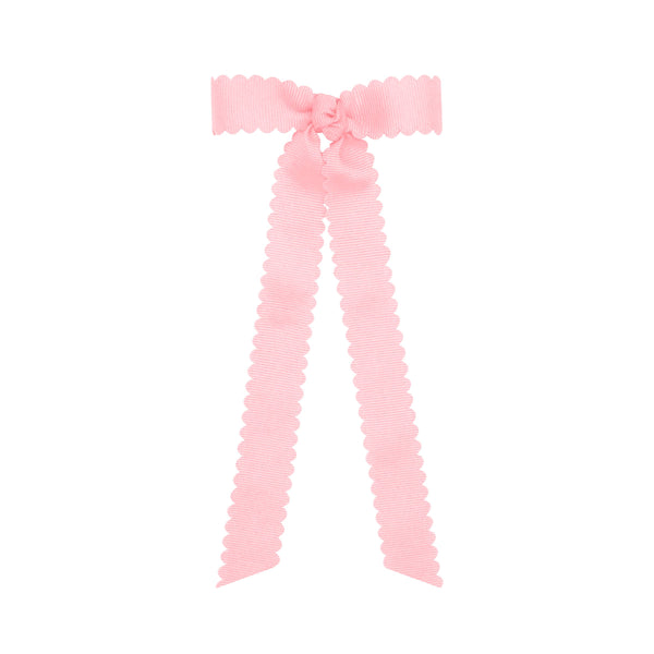 Wee Ones Pink Scallop Bow with Tail - Born Childrens Boutique