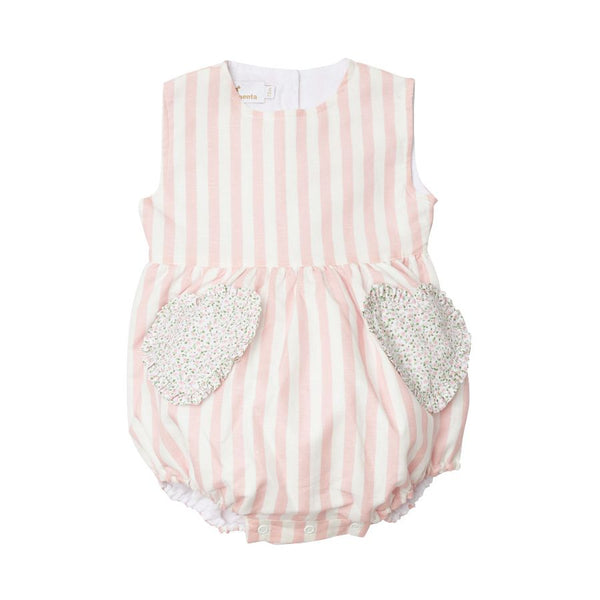 Pink Delight Hearts Romper - Born Childrens Boutique