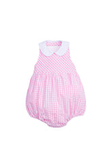 Little English Betty Halter Bubble - Preppy Pink Gingham - Born Childrens Boutique