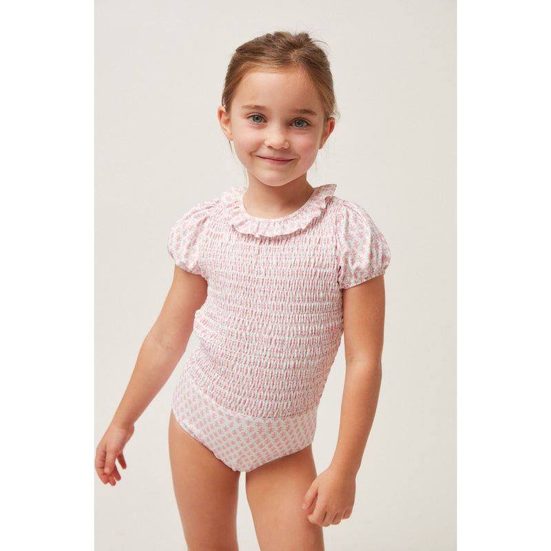 Nectar Leaf Puff Sleeve One Piece - Born Childrens Boutique