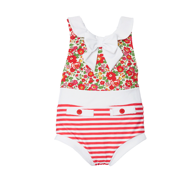 Red Betsy Sailor Swimsuit - Born Childrens Boutique