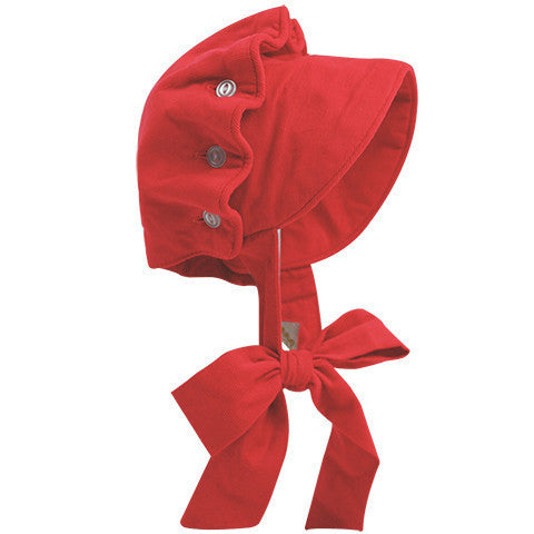 Beaufort Bonnet Richmond Red Cord - Email to Order - Born Childrens Boutique