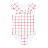 Pre-Order Sailor One Piece Red Windowpane Plaid - Born Childrens Boutique