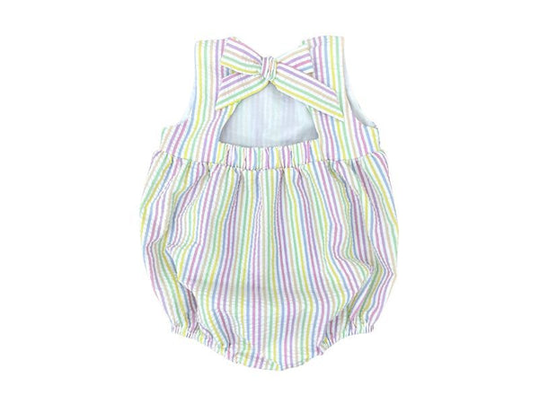 Pre-Order James Lottie Lottie Pastel Stripe Seersucker Bubble for Girls - Born Childrens Boutique