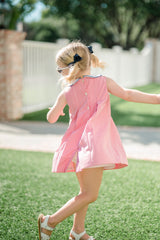 Pre-Order Ahoy Dress in Red Micogingham - Born Childrens Boutique