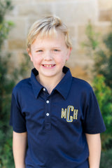 Griffin Polo Shirt - Navy - Born Childrens Boutique