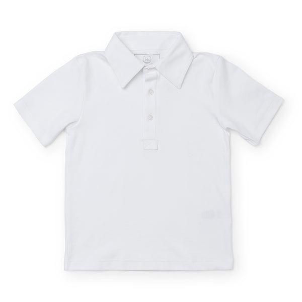 Griffin Polo Shirt - White - Born Childrens Boutique