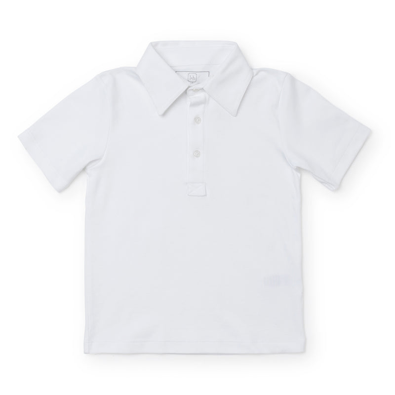 Griffin Polo Shirt - White - Born Childrens Boutique