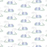 Parker Zipper Pajamas - Egg Hunt Blue - Born Childrens Boutique