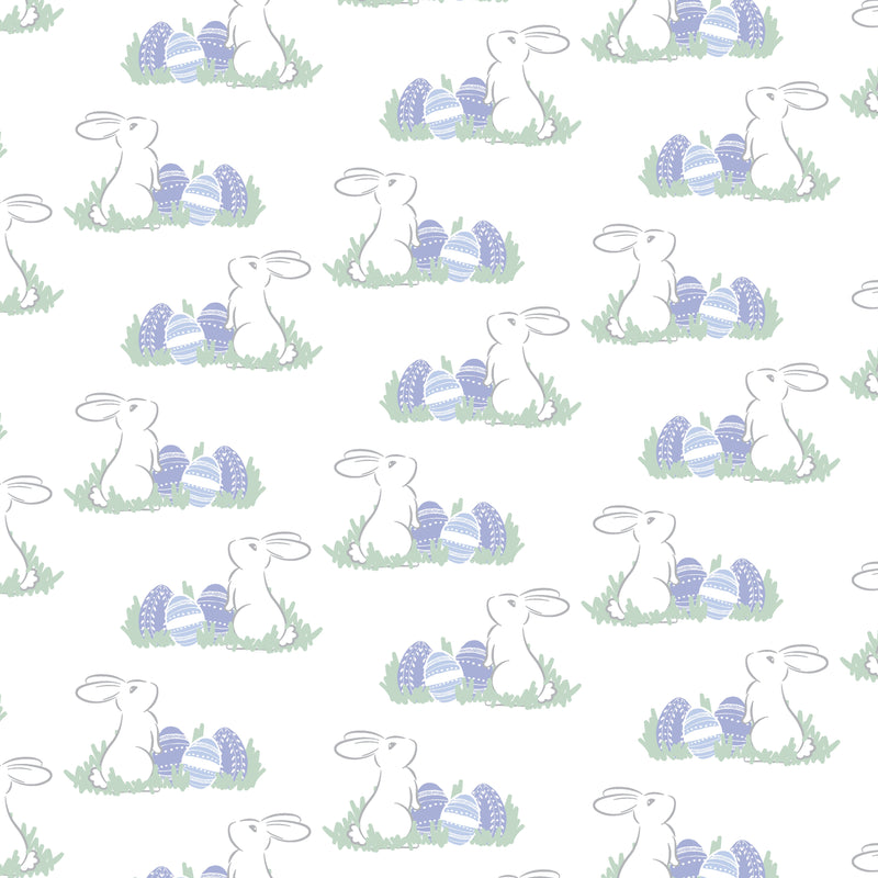Parker Zipper Pajamas - Egg Hunt Blue - Born Childrens Boutique