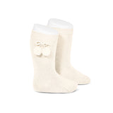 Pom Pom Knee Socks Cream - Born Childrens Boutique