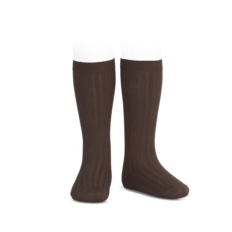Ribbed Knee Socks Tronco (Brown) - Born Childrens Boutique