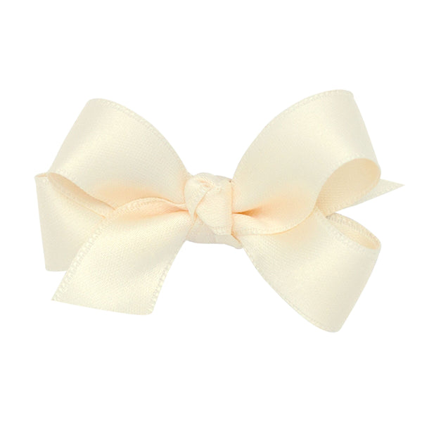 Wee Ones Satin Ecru Bow - Born Childrens Boutique