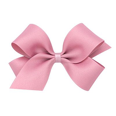 Wee Ones Rose Matte Satin Bow - Born Childrens Boutique