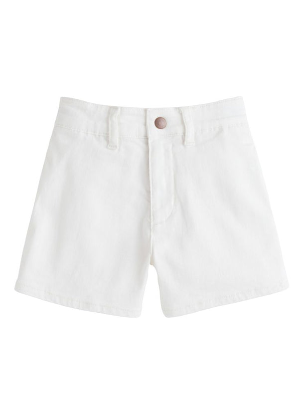 Denim Shorts - Ivory Denim - Born Childrens Boutique